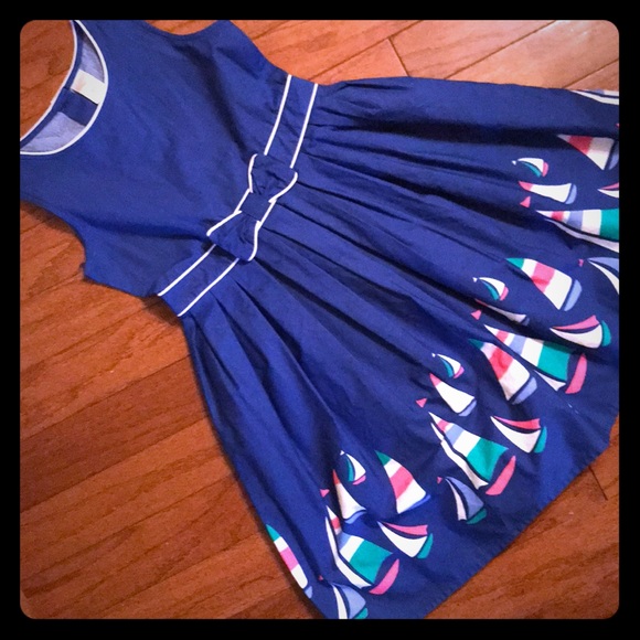 Sold!EUC Gymboree sailboat dress size 10 blue white ❤️ - Picture 1 of 4